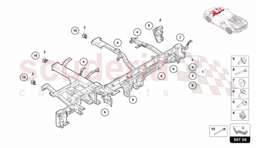 Part Diagram for Lamborghini 47A858003