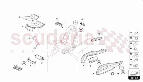 Part Diagram for Lamborghini 47B881109B