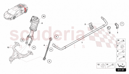 Part Diagram for Lamborghini 47B512019C