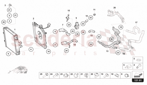 Part Diagram for Lamborghini 47B121445C
