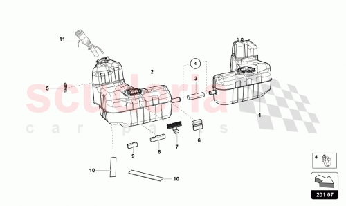Part Diagram for Lamborghini 4T7201365A