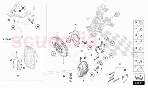 Part Diagram for Lamborghini 4S0615301D