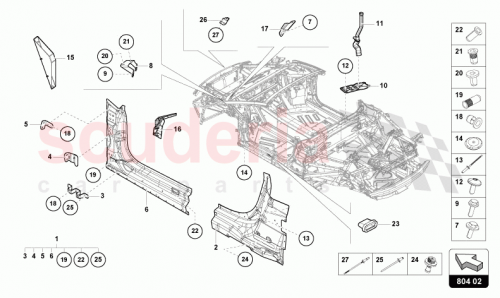 Part Diagram for Lamborghini 4T0803119B