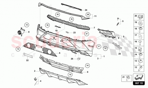 Part Diagram for Lamborghini 4T0807684E