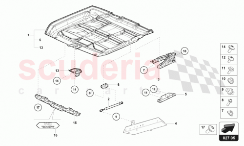 Part Diagram for Lamborghini 4T7827029DGRU