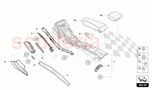 Part Diagram for Lamborghini 4T0857786GXZ0