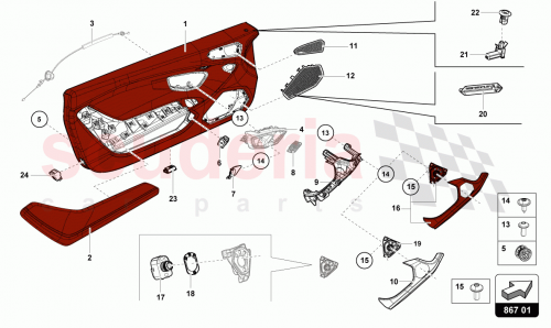 Part Diagram for Lamborghini 4T2867108AD