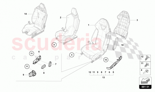 Part Diagram for Lamborghini 4T7898039C