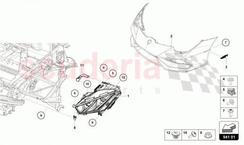Part Diagram for Lamborghini 4T0941004J