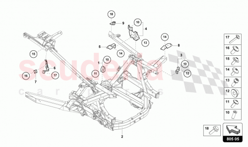 Part Diagram for Lamborghini 4T3809082A