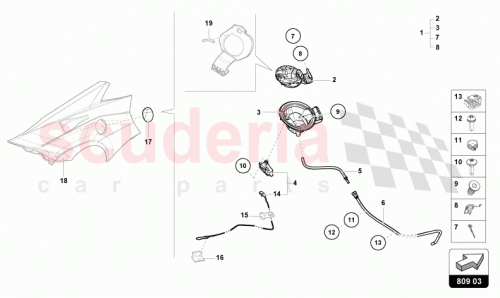 Part Diagram for Lamborghini 4T3809907GRU