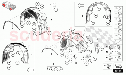 Part Diagram for Lamborghini 4T3821171B