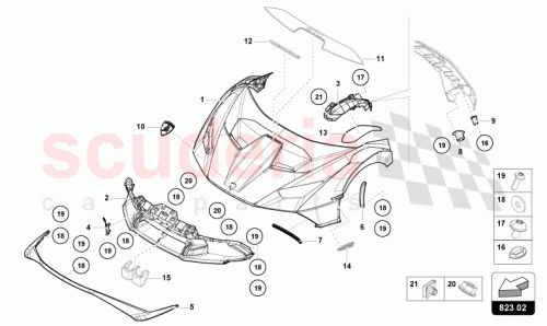 Part Diagram for Lamborghini 4T3823305A