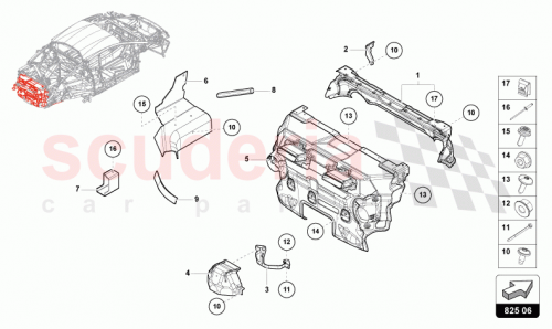 Part Diagram for Lamborghini 4T3825709