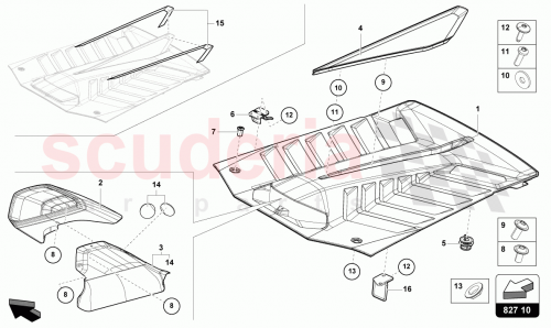 Part Diagram for Lamborghini 4T3827035IND