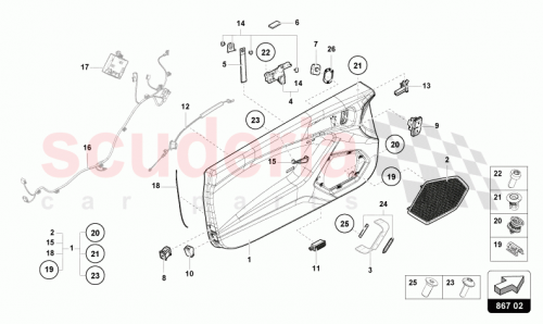 Part Diagram for Lamborghini 4M0867911A