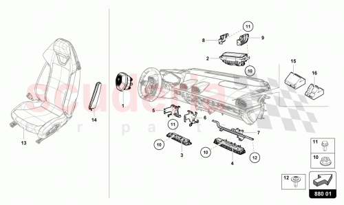 Part Diagram for Lamborghini 4T2880918C