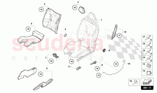 Part Diagram for Lamborghini 4T0881805S