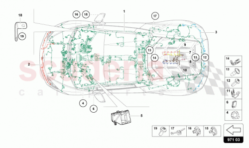 Part Diagram for Lamborghini 4T3971085B
