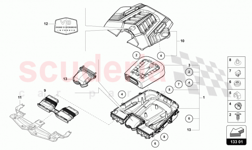 Part Diagram for Lamborghini 4M6133849B
