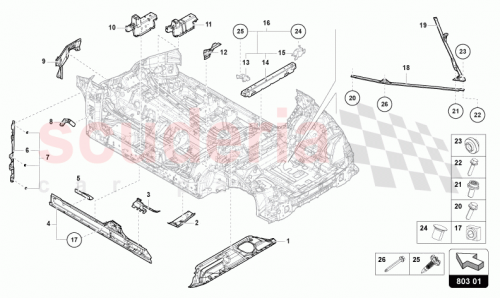 Part Diagram for Lamborghini 4M0803780AG
