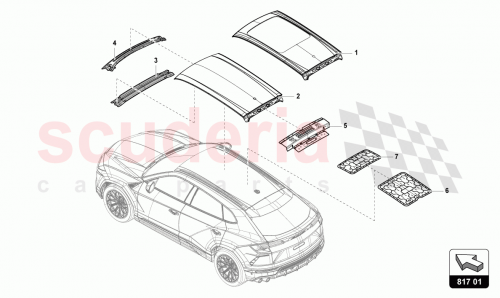 Part Diagram for Lamborghini 4ML817017E