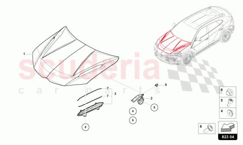 Part Diagram for Lamborghini 4ML823087C