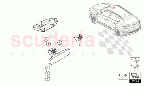 Part Diagram for Lamborghini 8S0857945
