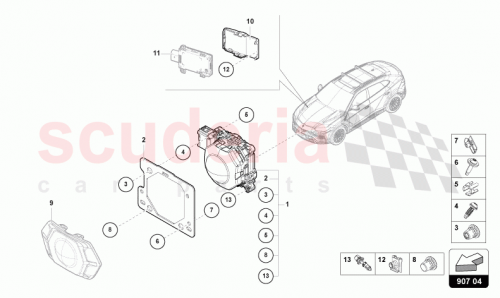 Part Diagram for Lamborghini 4ML907561E