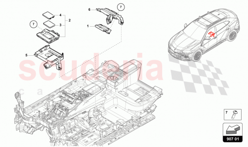 Part Diagram for Lamborghini 4KE907468E