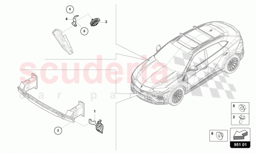 Part Diagram for Lamborghini 4ML951210C