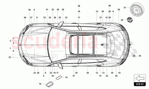 Part Diagram for Lamborghini 4ML010502AF