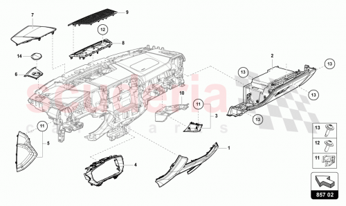 Part Diagram for Lamborghini 4ML857086BEA9