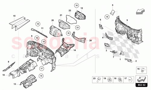 Part Diagram for Lamborghini 4ML863923B