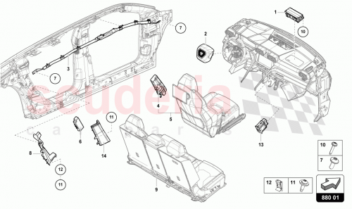 Part Diagram for Lamborghini 4ML880201D7AP
