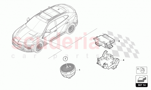 Part Diagram for Lamborghini 4ML907159D