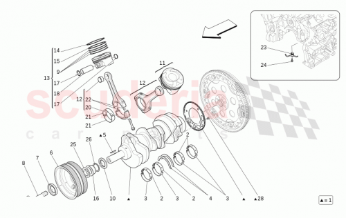 Part Diagram for Maserati 285058