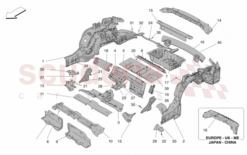 Part Diagram for Maserati 670295456