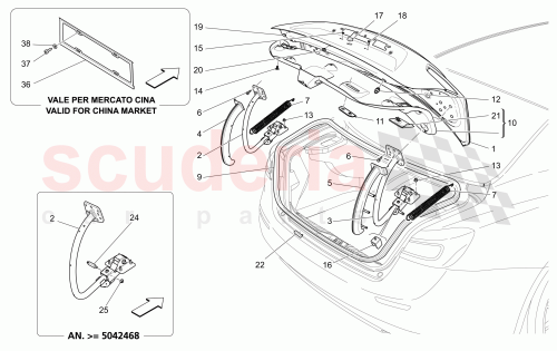 Part Diagram for Maserati 670226060