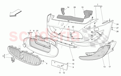 Part Diagram for Maserati 84720400