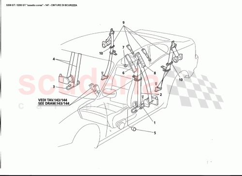 Part Diagram for Maserati 388100150