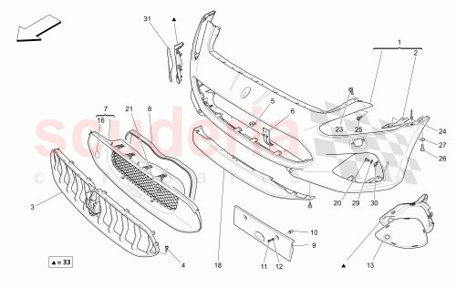 Part Diagram for Maserati 89173800