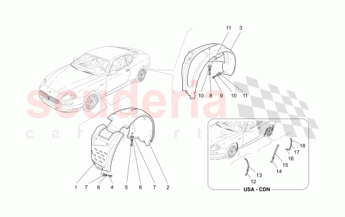 Part Diagram for Maserati 68820200