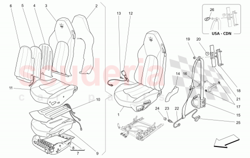 Part Diagram for Maserati 386900301