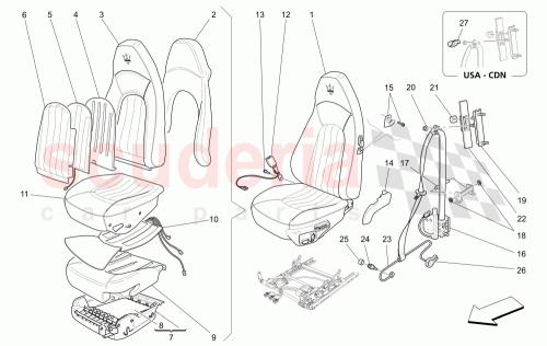 Part Diagram for Maserati 67512916
