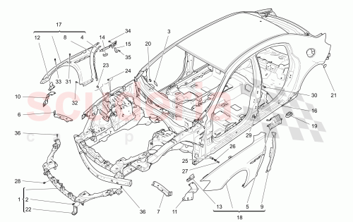 Part Diagram for Maserati 673008214