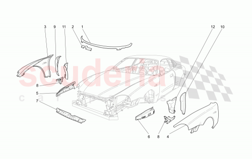 Part Diagram for Maserati 66605500