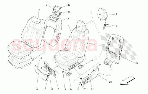 Part Diagram for Maserati 670095528