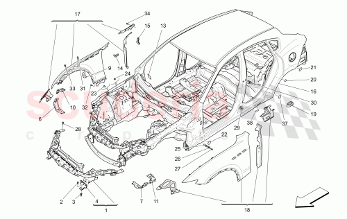 Part Diagram for Maserati 670034983