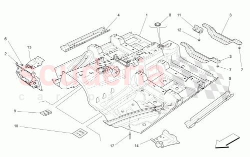 Part Diagram for Maserati 673005700